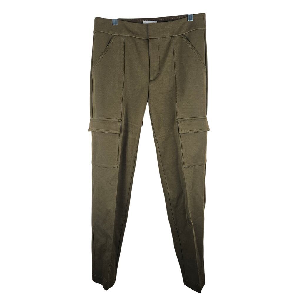 Anthropologie The Essential Slim Moss Green Cargo Pants Size 0 Pristine Cond